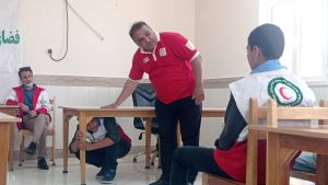مانور ایمنی در برابر زلزله برای روستاییان مربچه