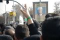 طرفداران جنبش سبز در تشییع جنازه هاشمی رفسنجانی مقابل تئاتر شهر