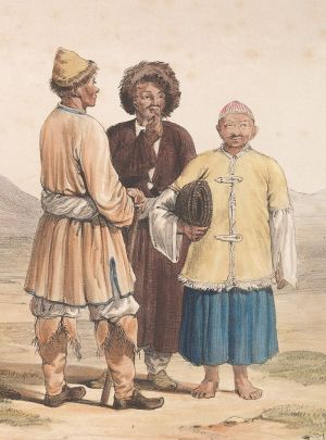 مردان هزاره ۱۸۴۰ (میلادی) - شهر غزنی، نقاشی جیمز اتکینسون