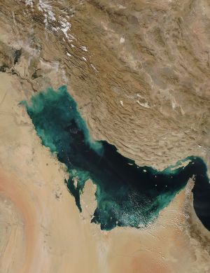 تصویر ماهواره‌ای خلیج فارس