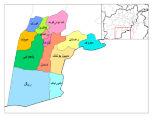 نقشه ولایت قندهار