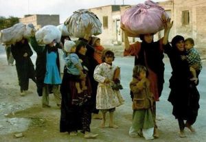آوارگی مردم اهواز در آغاز حمله عراق به ایران