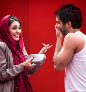 ساعد سهیلی و هستی مهدوی‌فر در فیلم سینمایی ۵۰ کیلو آلبالو
