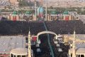 تصویر هوایی از اقامه نماز میت در مسجد جمکران