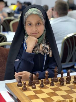 اسما حسن پور مقدم در حین مسابقات آسیا