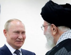 ولادیمیر پوتین در دیدار با سید علی خامنه‌ای در تهران