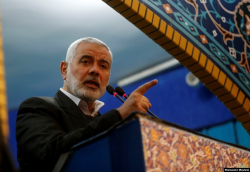 سخنرانی اسماعیل هنیه در مراسم تشییع جنازه قاسم سلیمانی